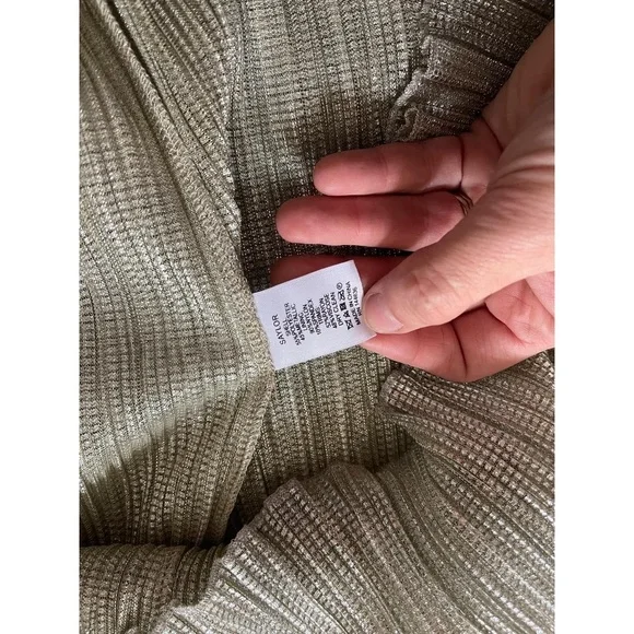 SAYLOR Skirt Womens Size Medium Platinum Silver Metallic Tiered Party Cocktail - Picture 7 of 7